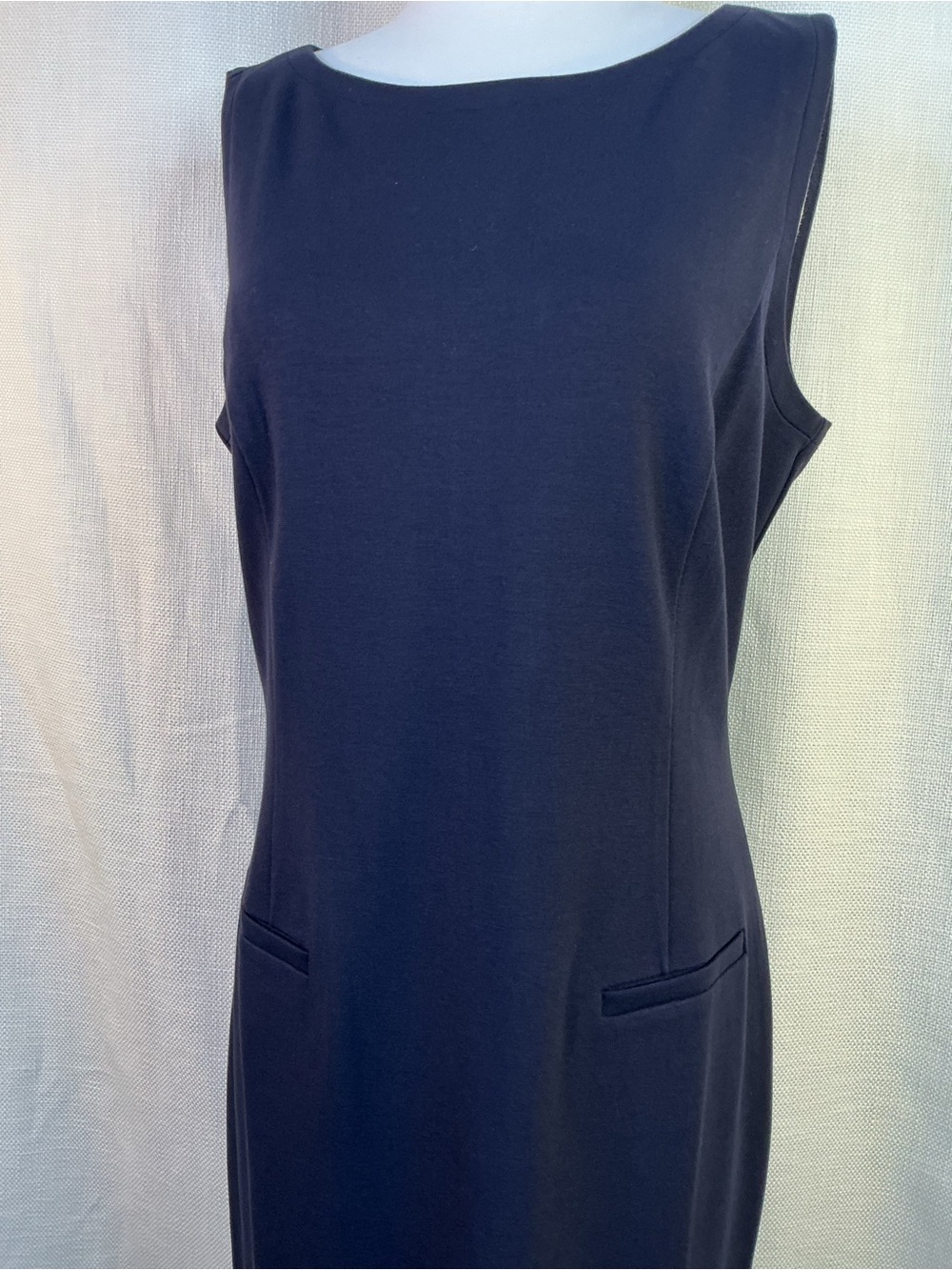 NWT Talbots Black Sheath Dress Size 12 Sleeveless Career Cocktail Stretch - Picture 2 of 6